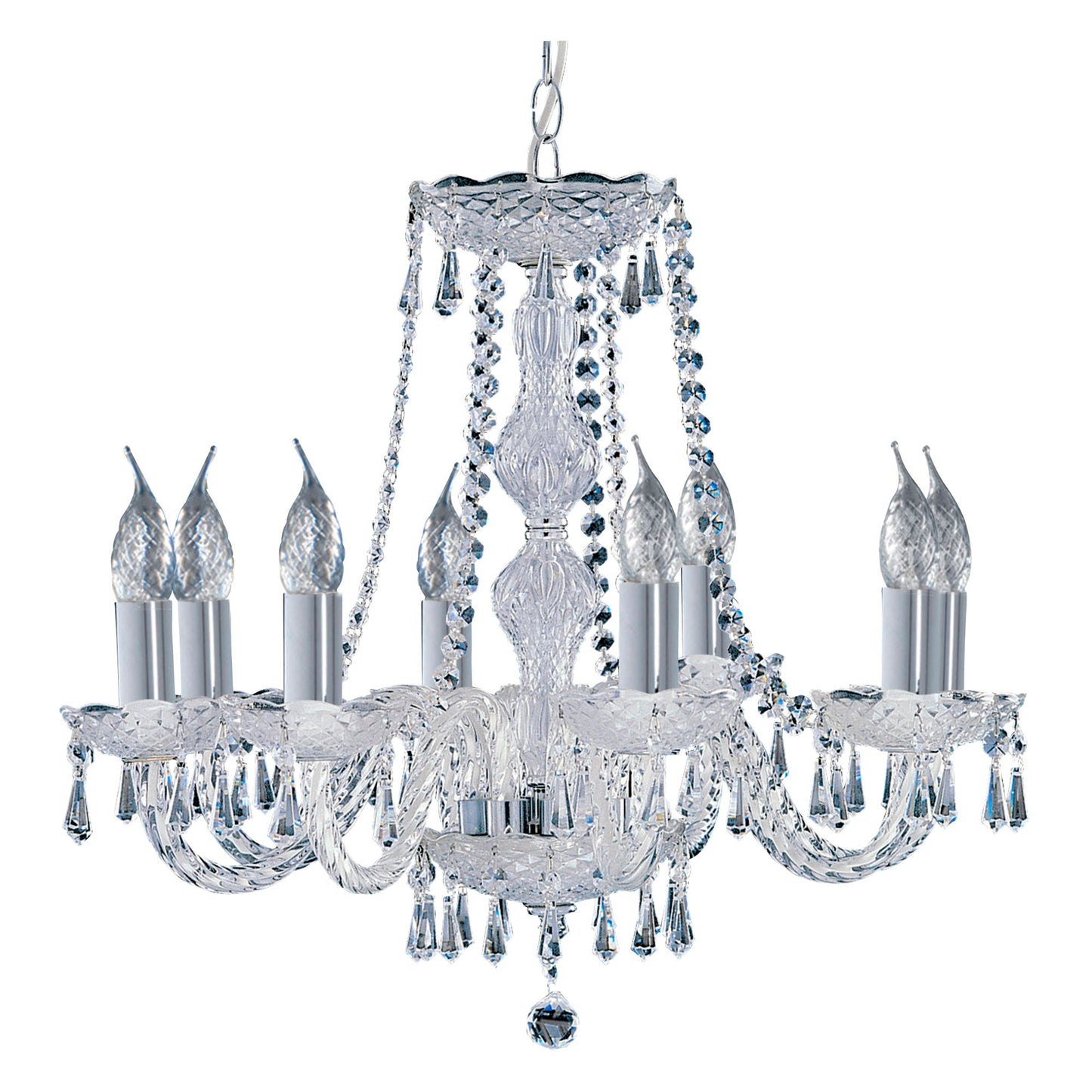 Hale 8 Light Chrome & Clear Crystal Chandelier