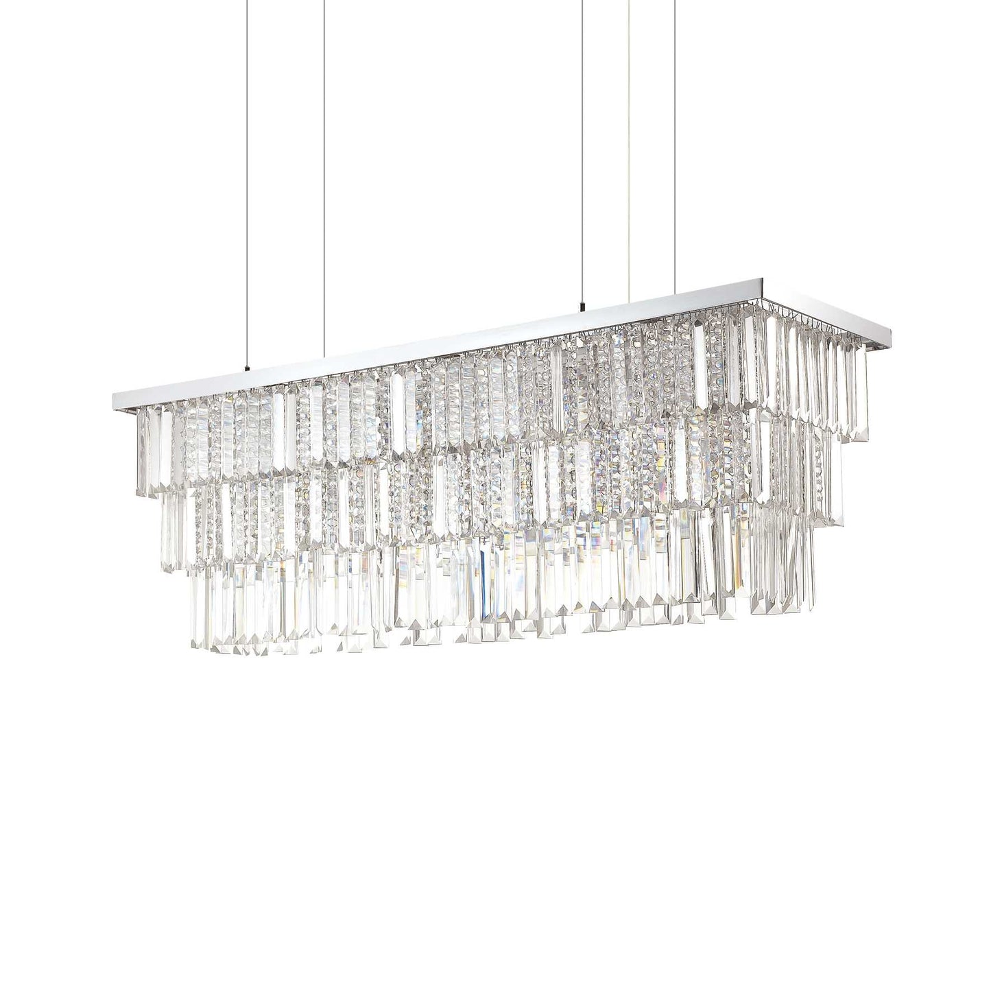 Martinez Sp8 Rectangular Crystal Dining Table Chandelier