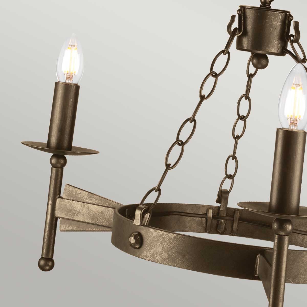Cromwell 3 Light Bronze Candle Chandelier