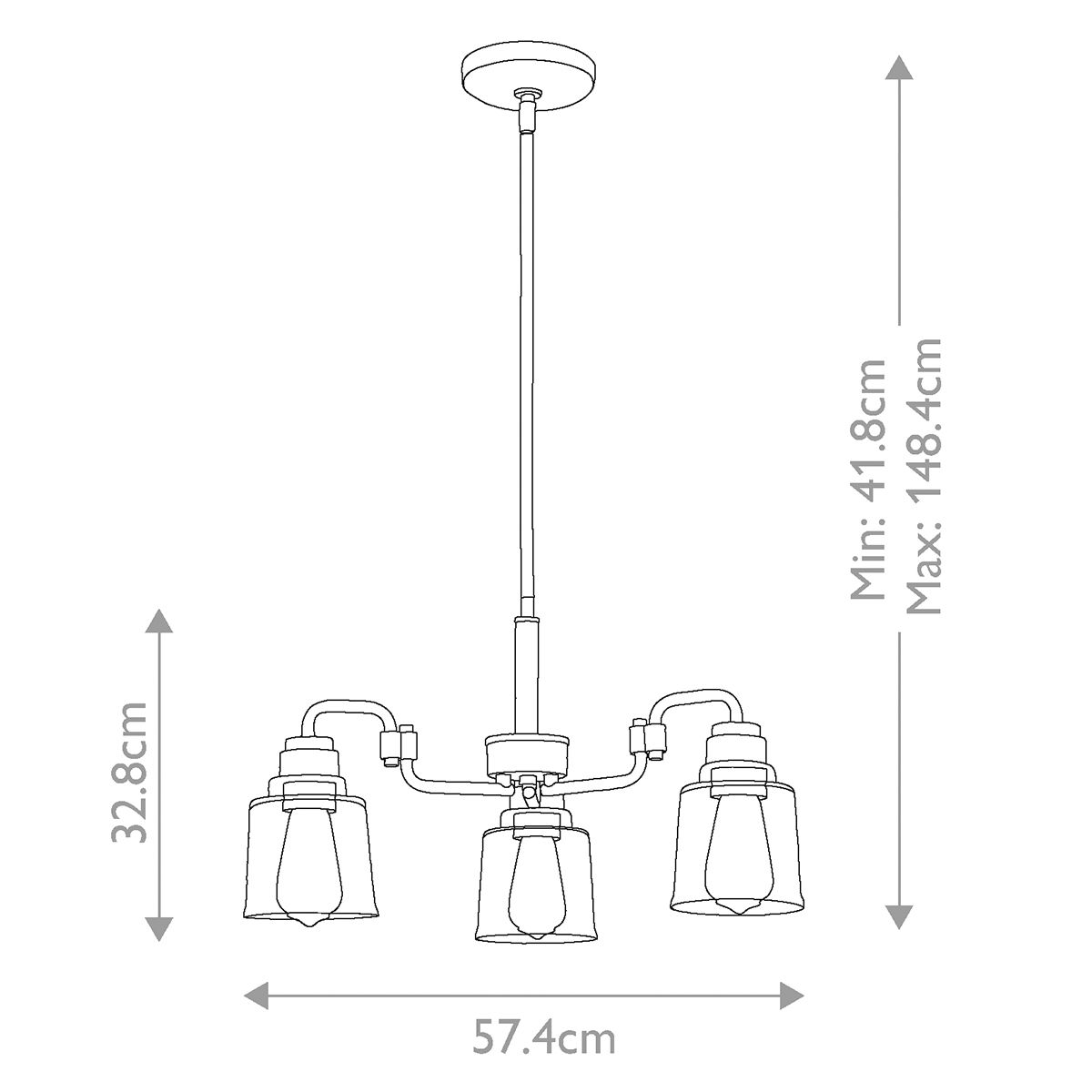 Aivian 3 Light Chandelier
