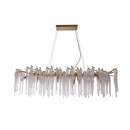 Heritage 10Lt Diner Bar Pendant, Gold and Glass