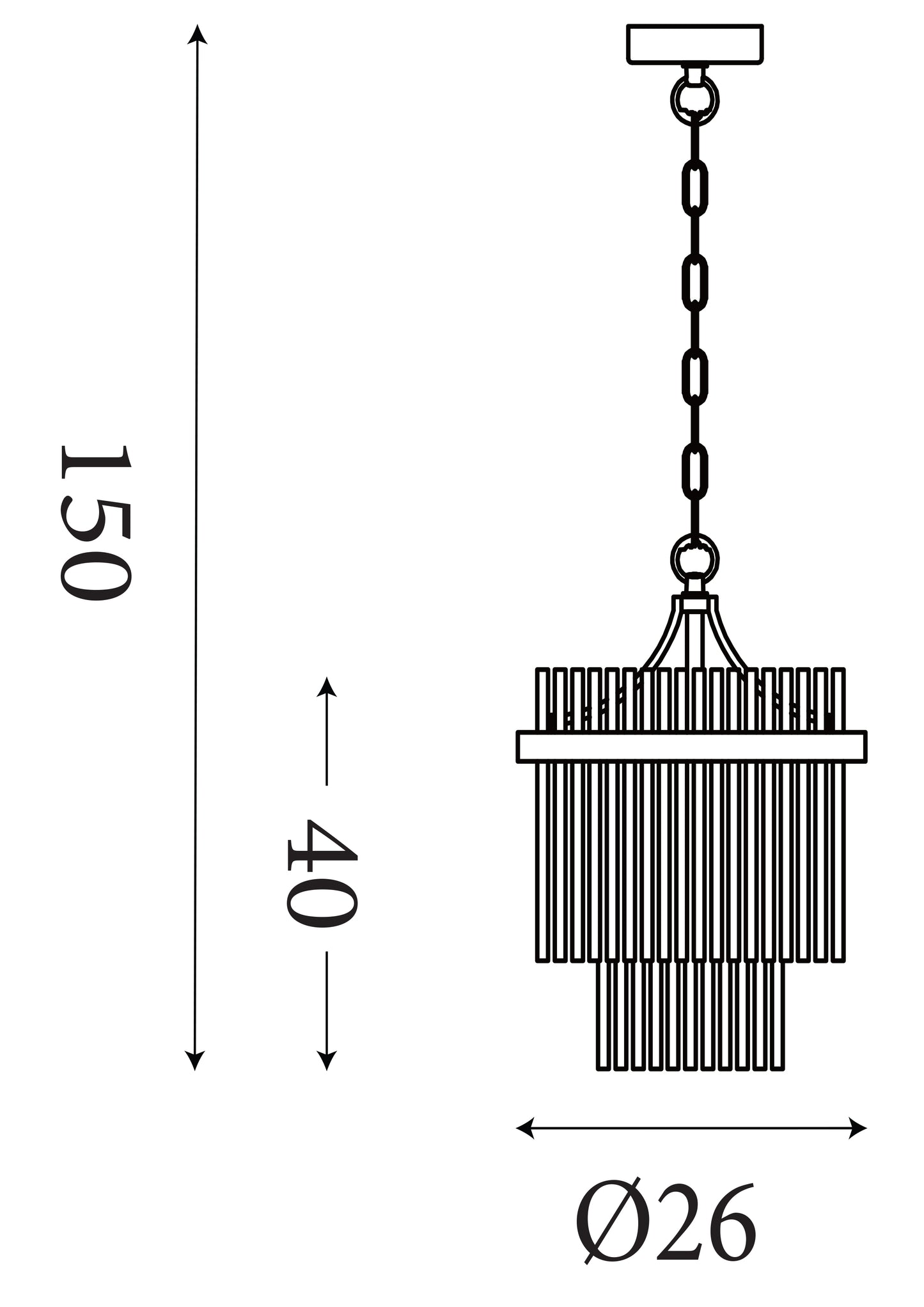 Lara, Gold and Glass Pendant Lamp