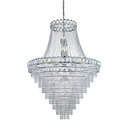 Louis Phillipe 28 Light Large Crystal Chandelier - Chrome
