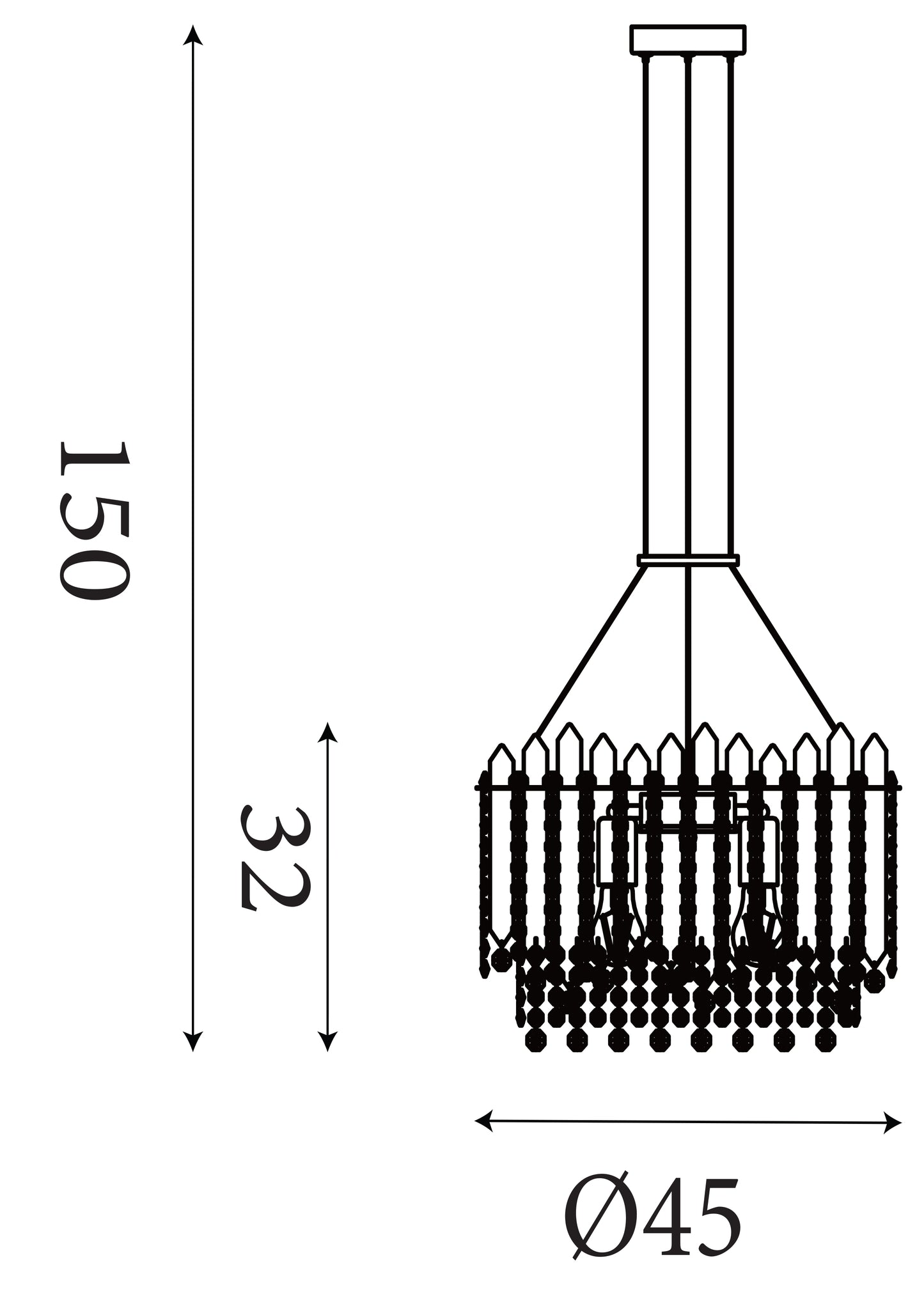 Spear Large Living Room Pendant Lamp