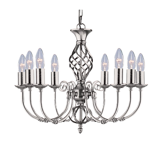 Zanzibar 8 Light Pendant - Satin Silver