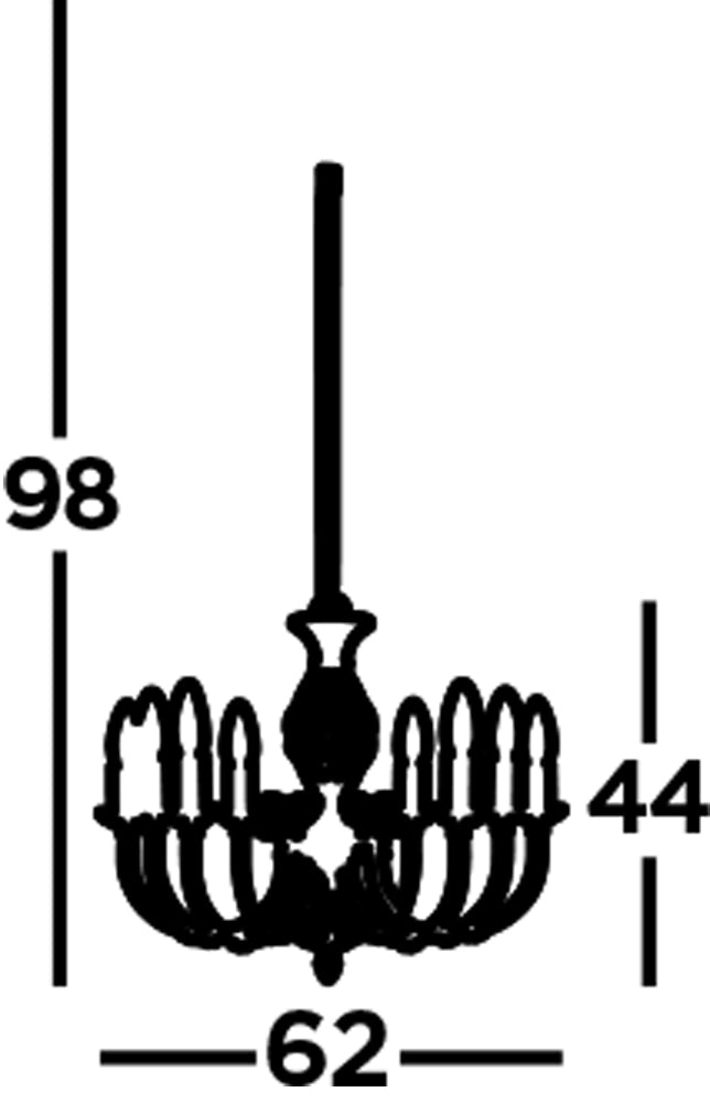 Zanzibar 8 Light Pendant - Satin Silver