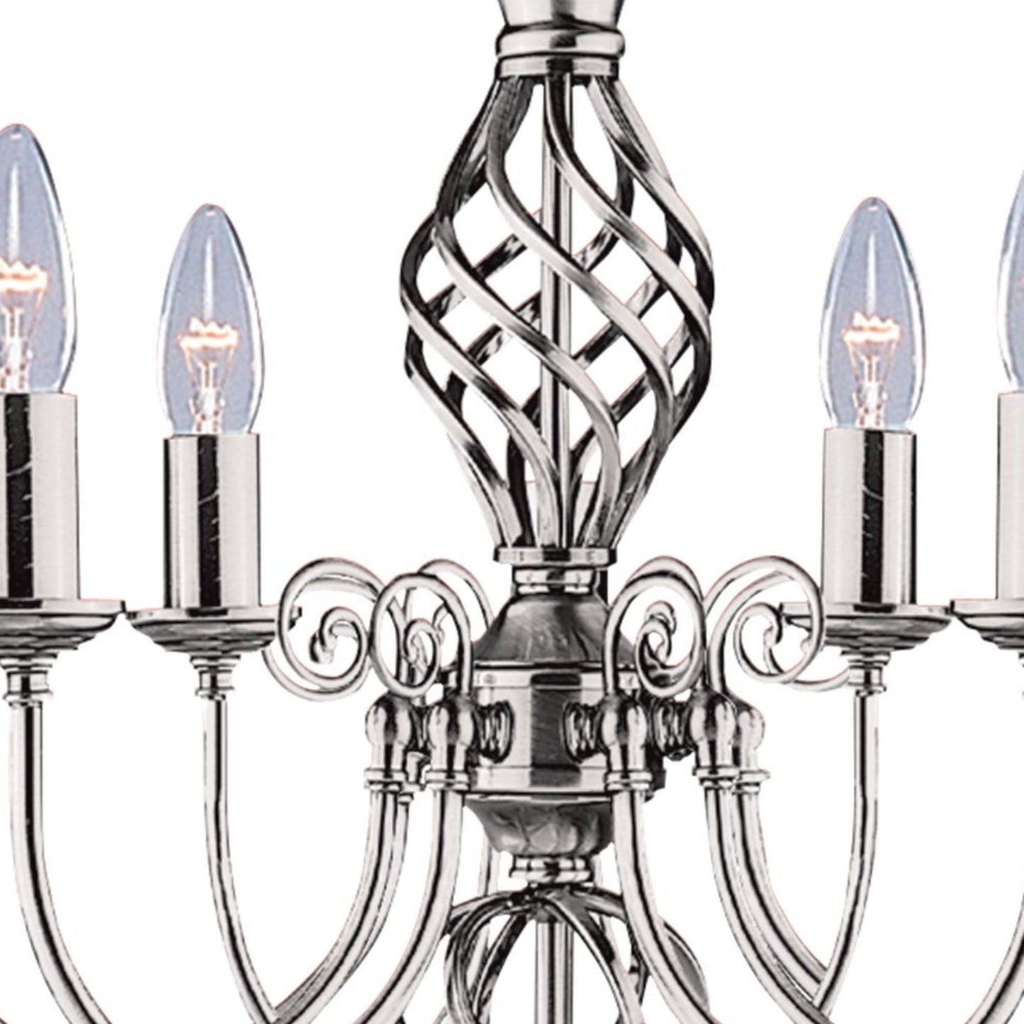 Zanzibar 8 Light Pendant - Satin Silver
