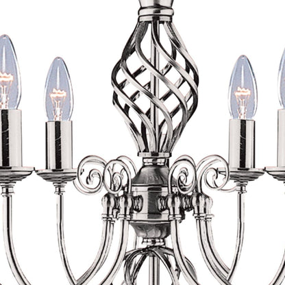 Zanzibar 8 Light Pendant - Satin Silver