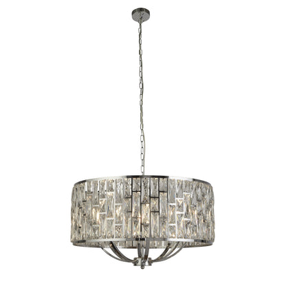 Bijou 8 Light Pendant - Chrome & Crystal Glass