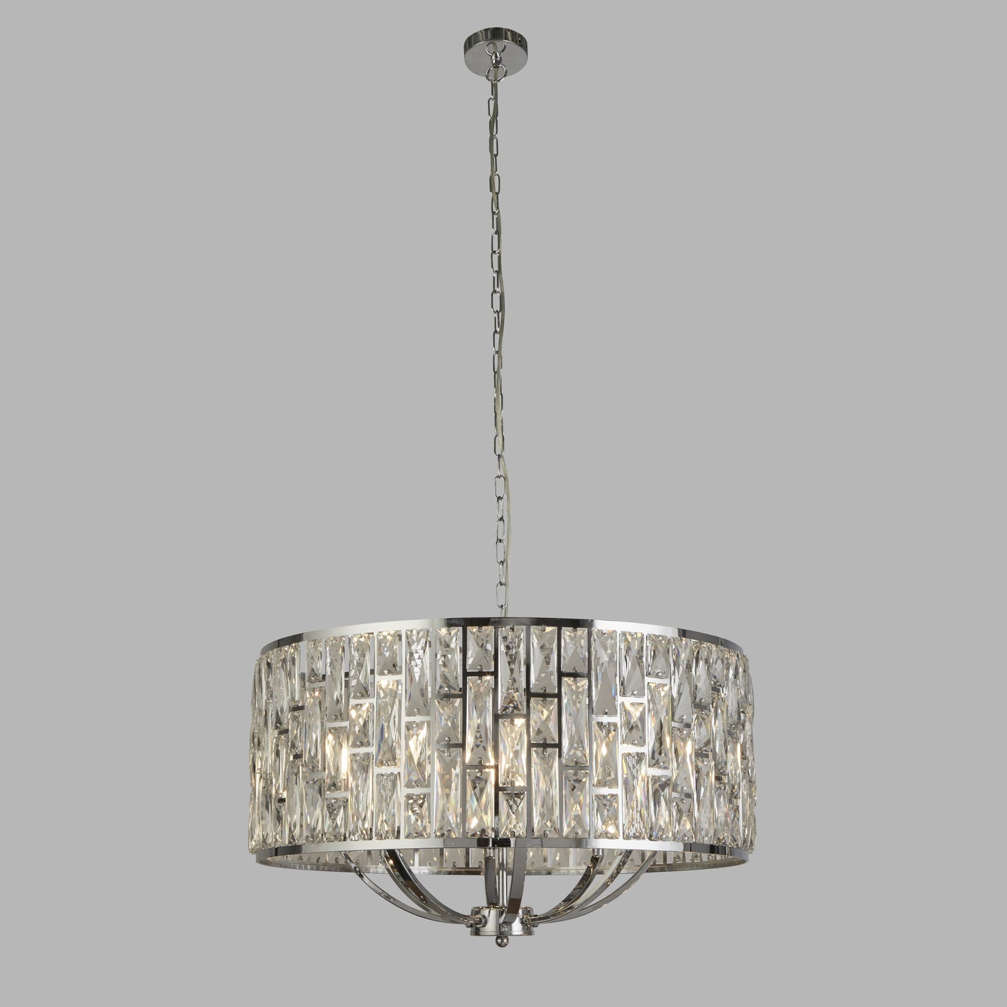Bijou 8 Light Pendant - Chrome & Crystal Glass