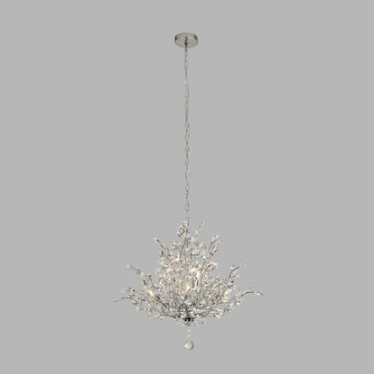 Bouquet 7 Light Pendant - Chrome & Crystal Glass