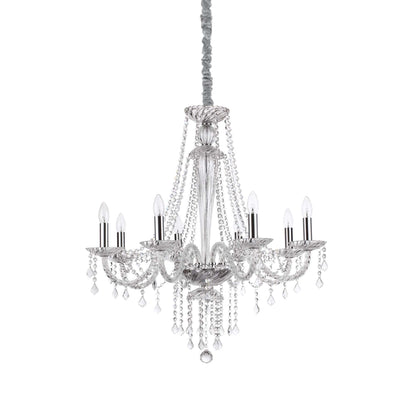 Amadeus Sp8 Chrome and Clear Glass Chandelier