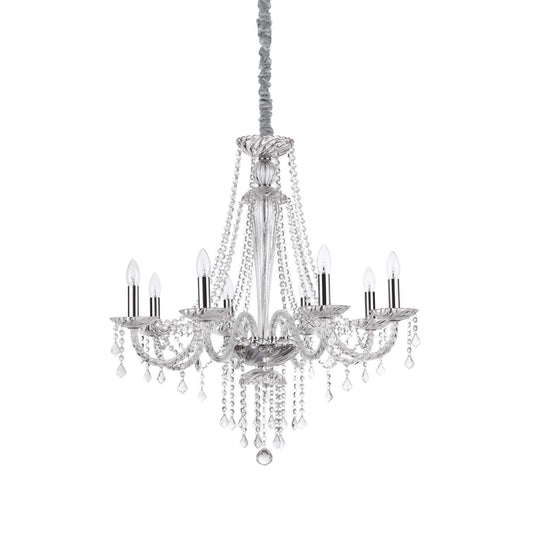 Amadeus Sp8 Chrome and Clear Glass Chandelier
