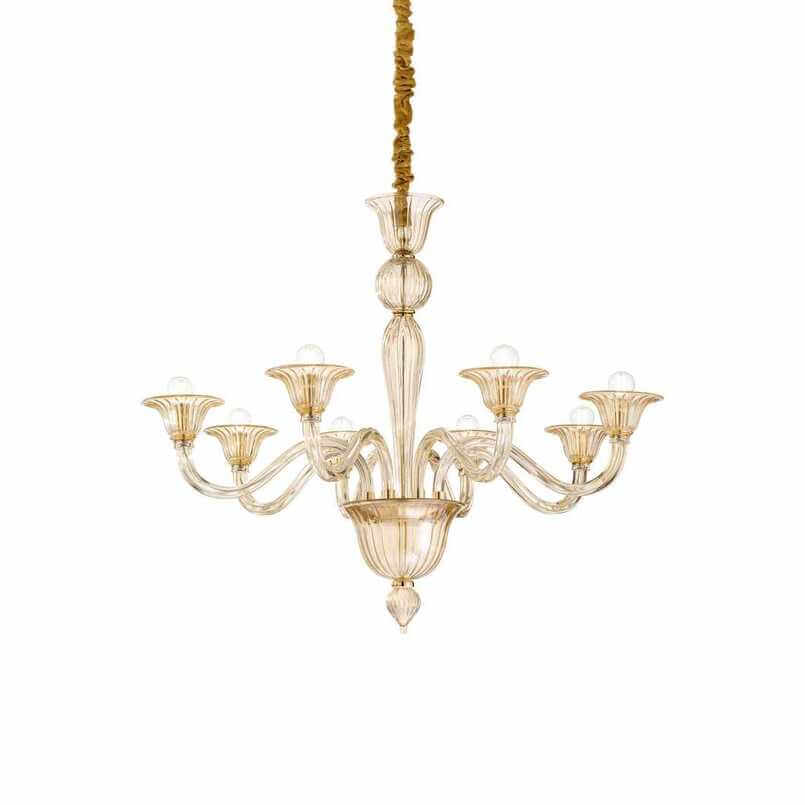 Brigitta Sp8, 8 Light Blown Glass Chandelier