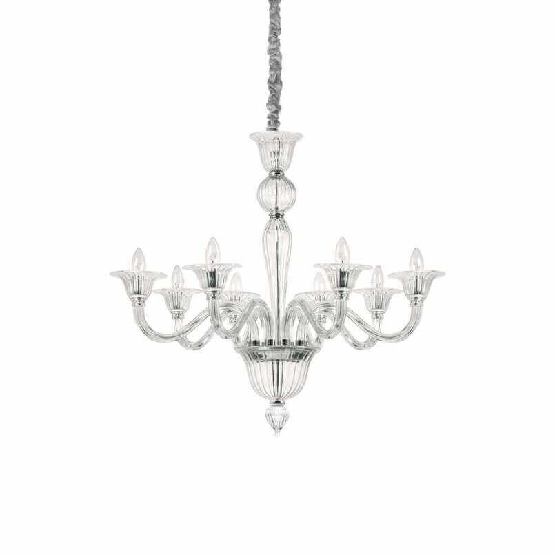 Brigitta Sp8, 8 Light Blown Glass Chandelier