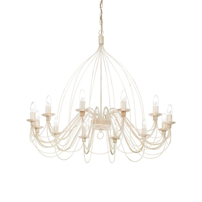 Corte Sp12, 12 Light Hand-Crafted Metal Chandelier