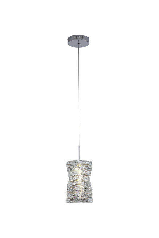 Modena Chrome and Crystal Pendant Lamp