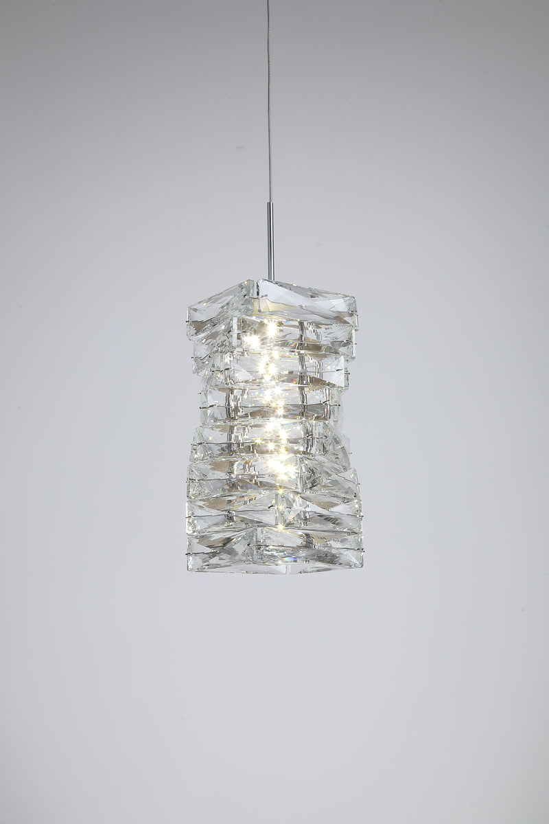 Modena Chrome and Crystal Pendant Lamp