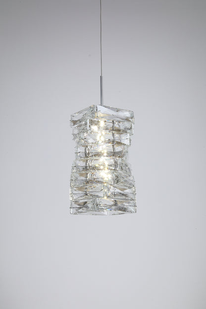 Modena Chrome and Crystal Pendant Lamp