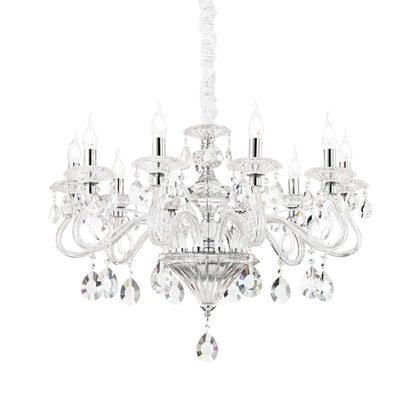 Negresco Sp10, Chrome or Golden Chandelier with Crystal