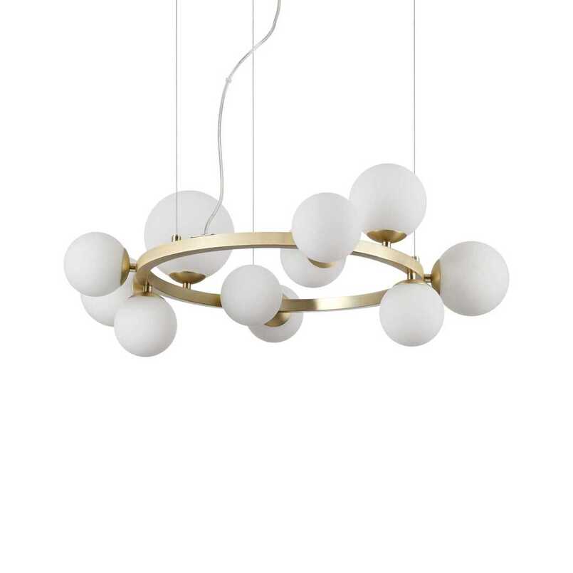 Perlage Sp11, 11 Light Blown Glass Pendant Lamp Suspension
