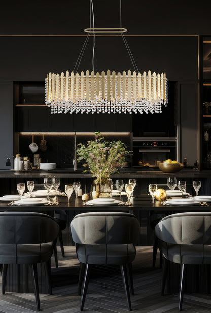 Spear Oval Dining Room Pendant Lamp
