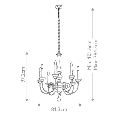 Rosalie 8 Light Chandelier